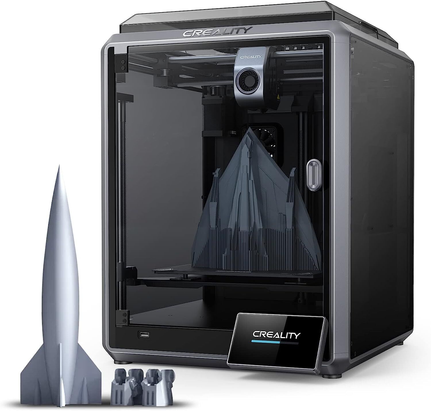 Official Creality K1 FDM 3D Printers 600mm/s Max Speed Hands-Free Auto Leveling