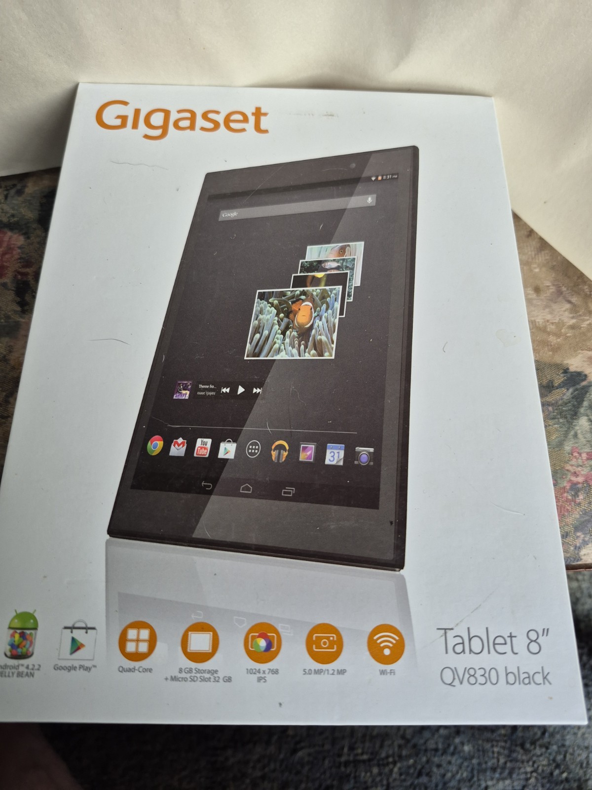 Gigaset QV830 Quad-Core 1.2GHz 8GB 8in Android Tablet
