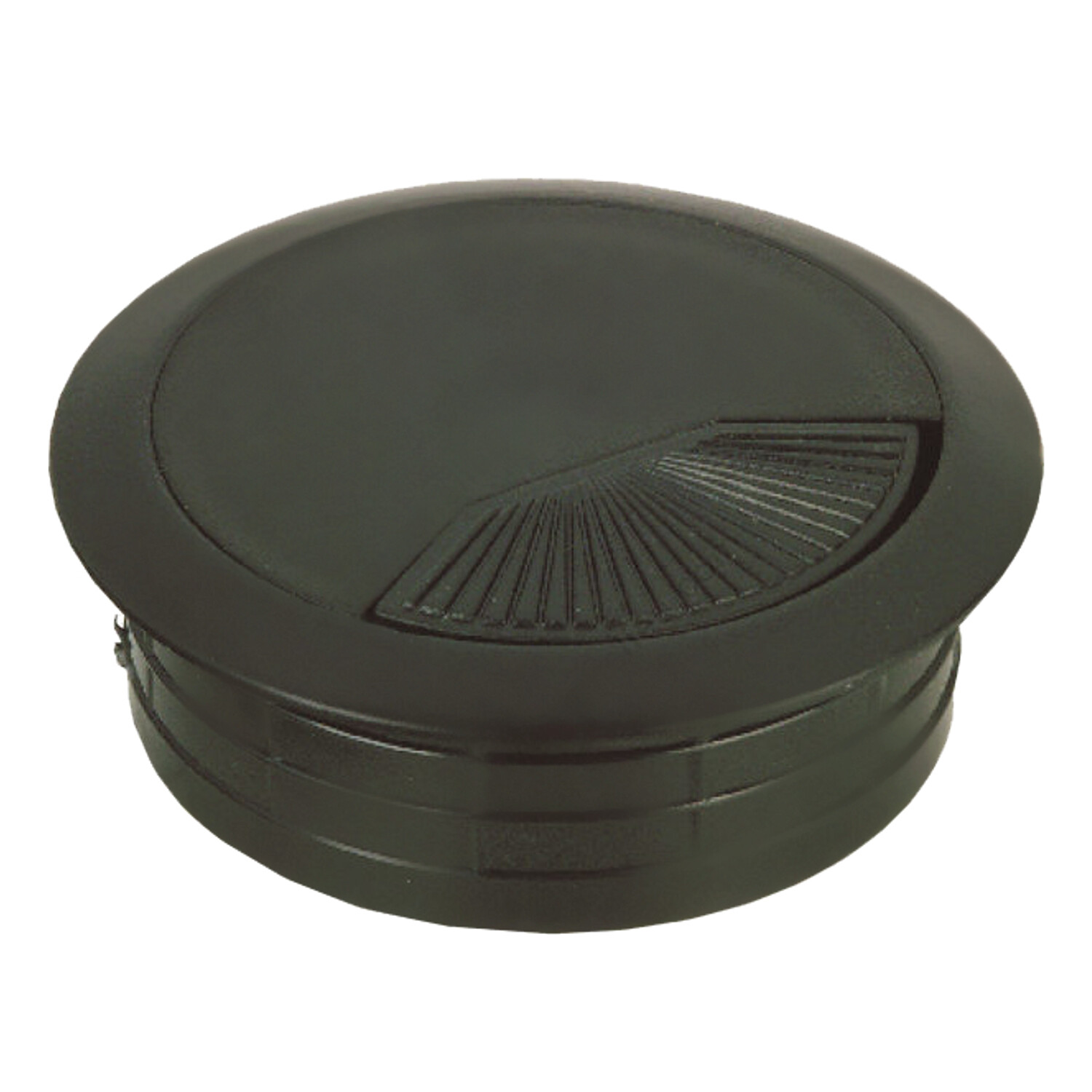 10x (60MM) 2-3/8" Round Black Computer Desk Table Wire Cable Hole Cover Grommet