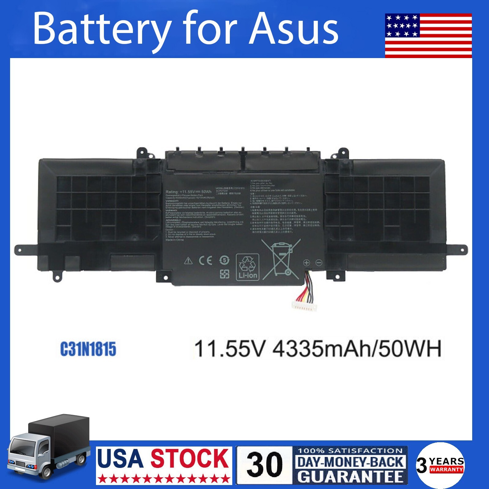 C31N1815 Battery For ASUS Zenbook 13 UX333 UX333F UX333FA UX333FAC UX333FN 50Wh