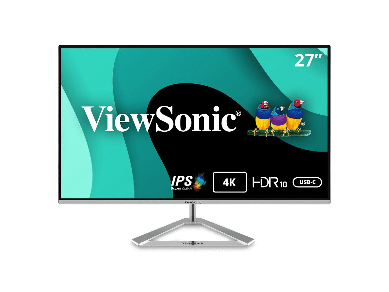 ViewSonic VX2776-4K-MHDU 27-Inch 4K UHD IPS Monitor, HDR10 Support, 65W USB-C,