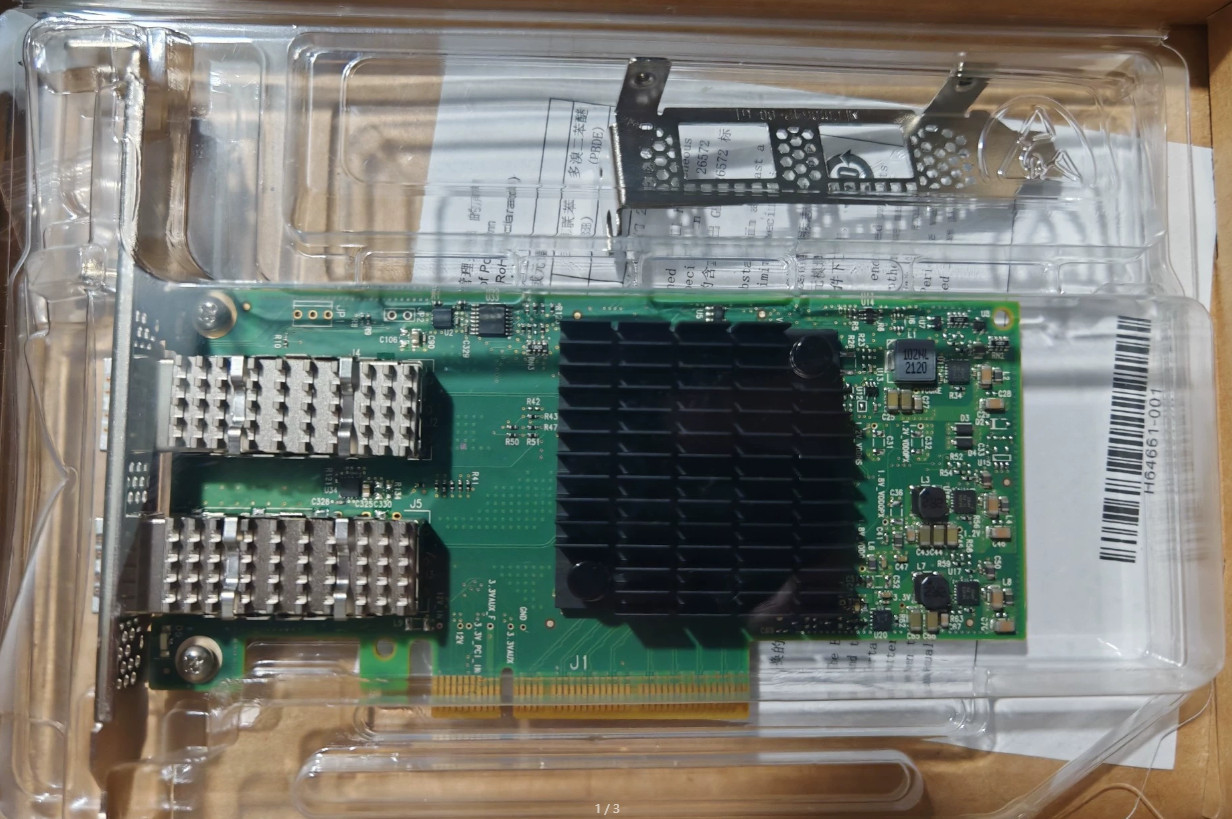 Mellanox MCX4121A‑ACAT 25GbE Dual‑Port SFP28 PCIe3.0 x8 Network Card No Modules