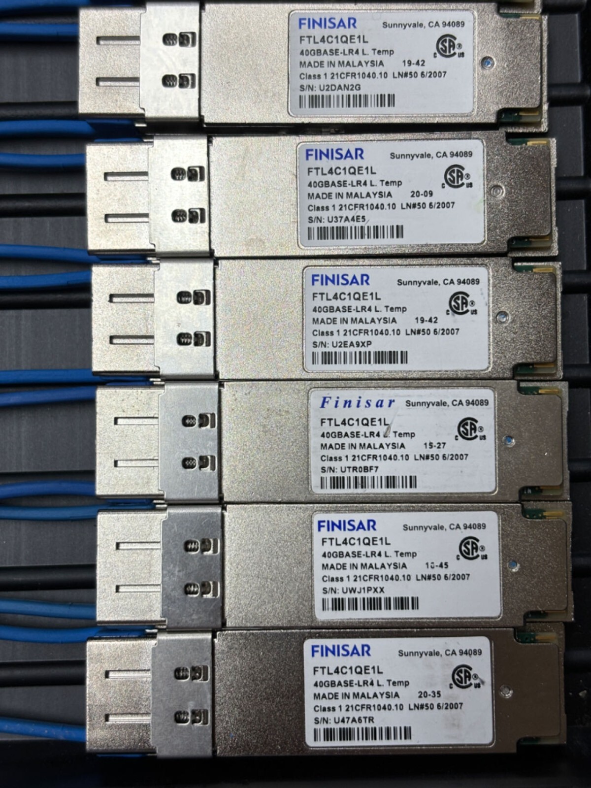 20pcs FINISAR FTL4C1QE1L 40Gbase LR4 QSFP+ 10KM SMF LC original transceivers