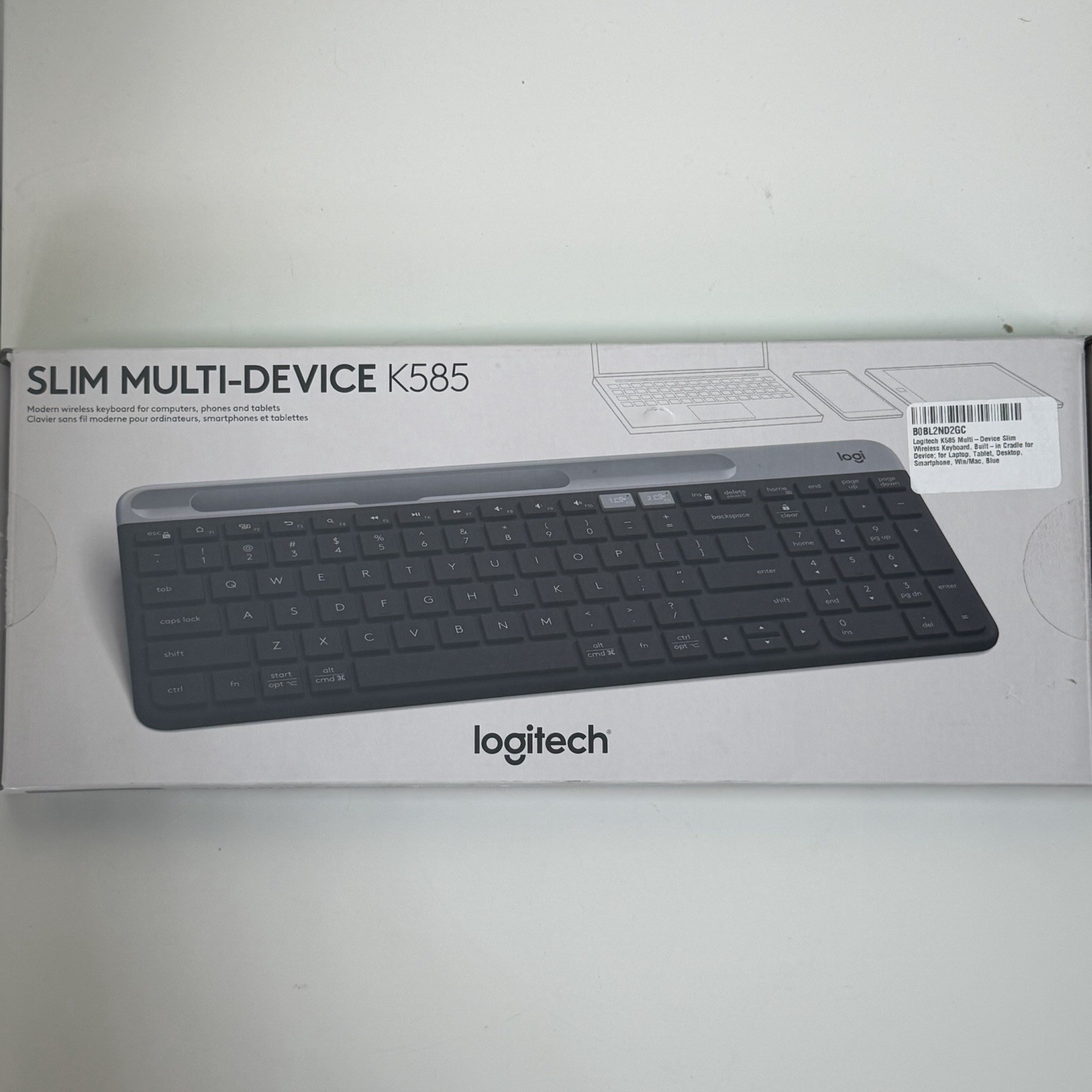 Logitech K585 Multi-Device Slim Wireless Keyboard Graphite 920-011479 NEW Sealed