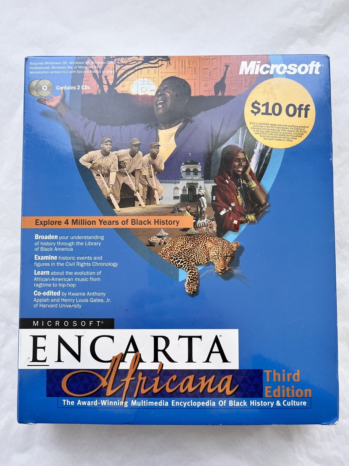 Microsoft Encarta Africana Third Edition [2 CD-ROM SET] NIB
