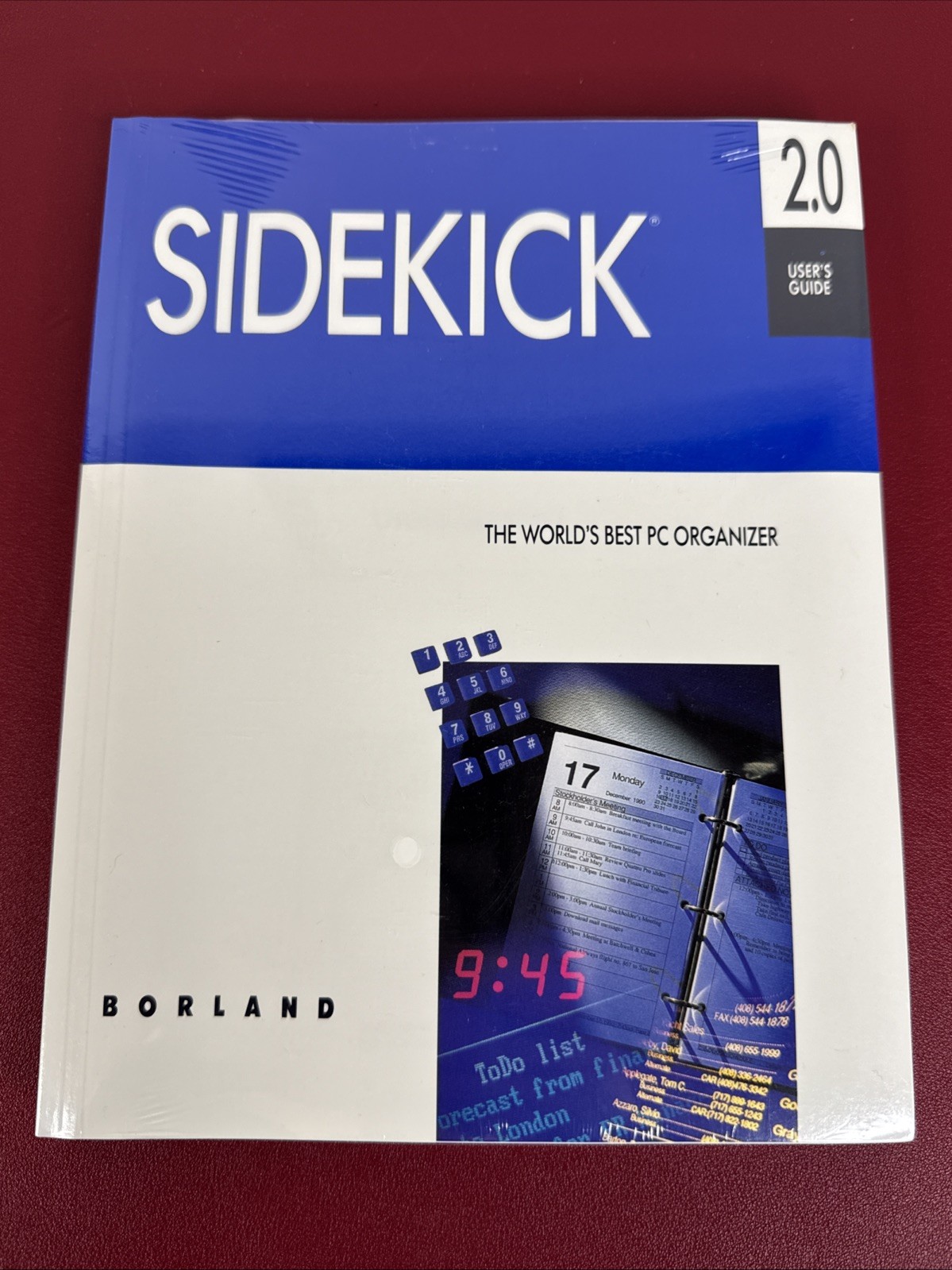 NEW SEALED,  Borland Sidekick 2.0 User's Guide Manual