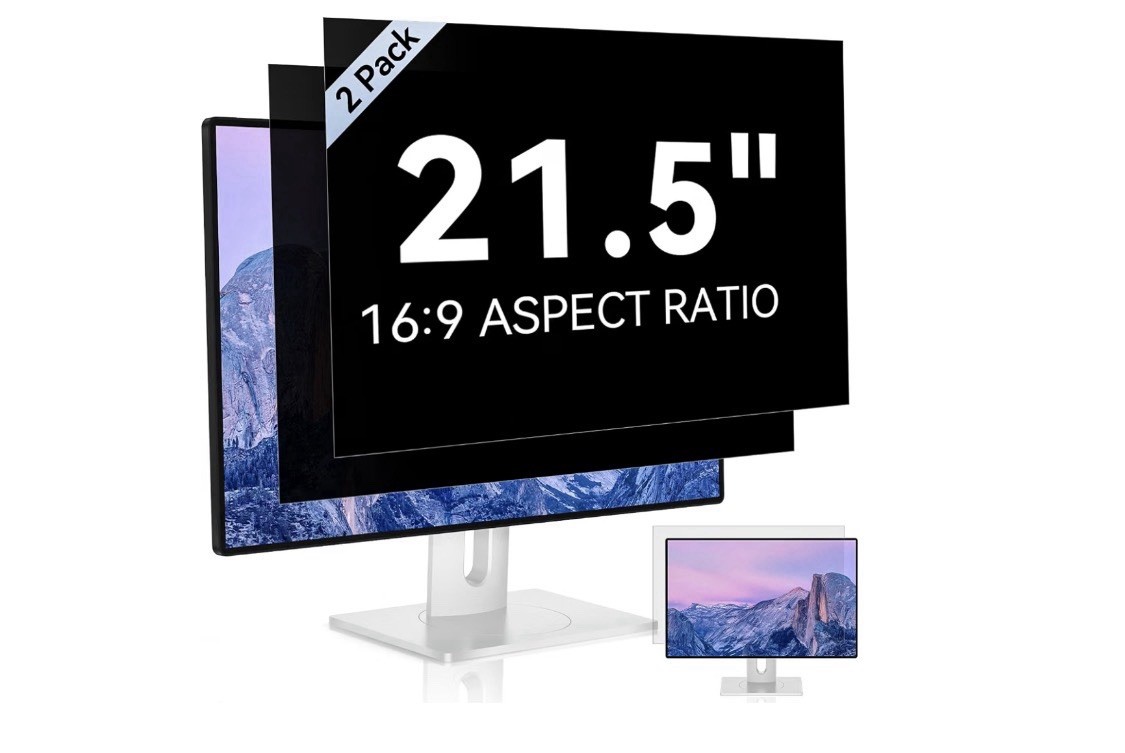 [2 Pack] 21.5 In Computer Privacy Screen Filter for 16:9 Widescreen