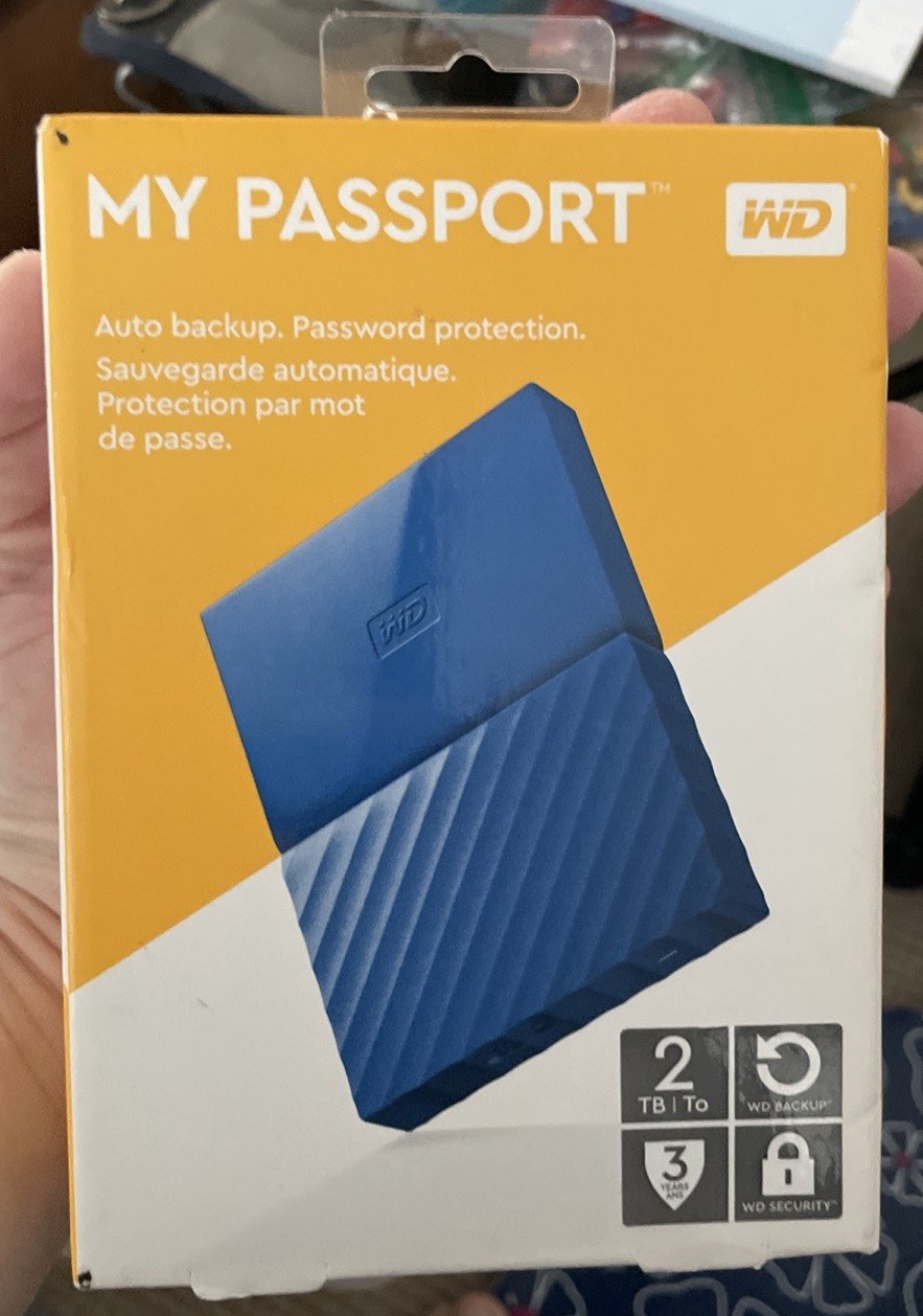 Western Digital WD My Passport 2TB USB 3.0 Portable External HDD Black 2.5in