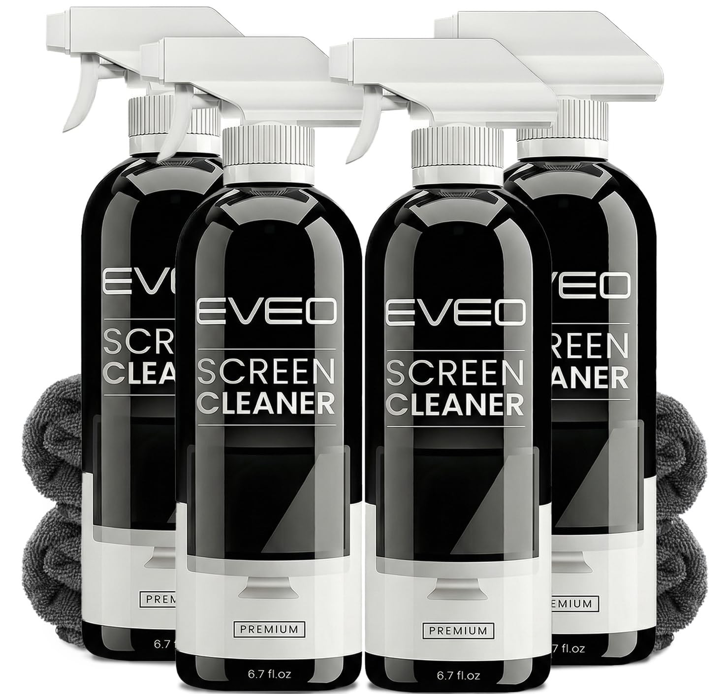 Streak-Free Screen Cleaner Spray Kit for TV, LCD, LED, OLED & Computer - 4 Pack