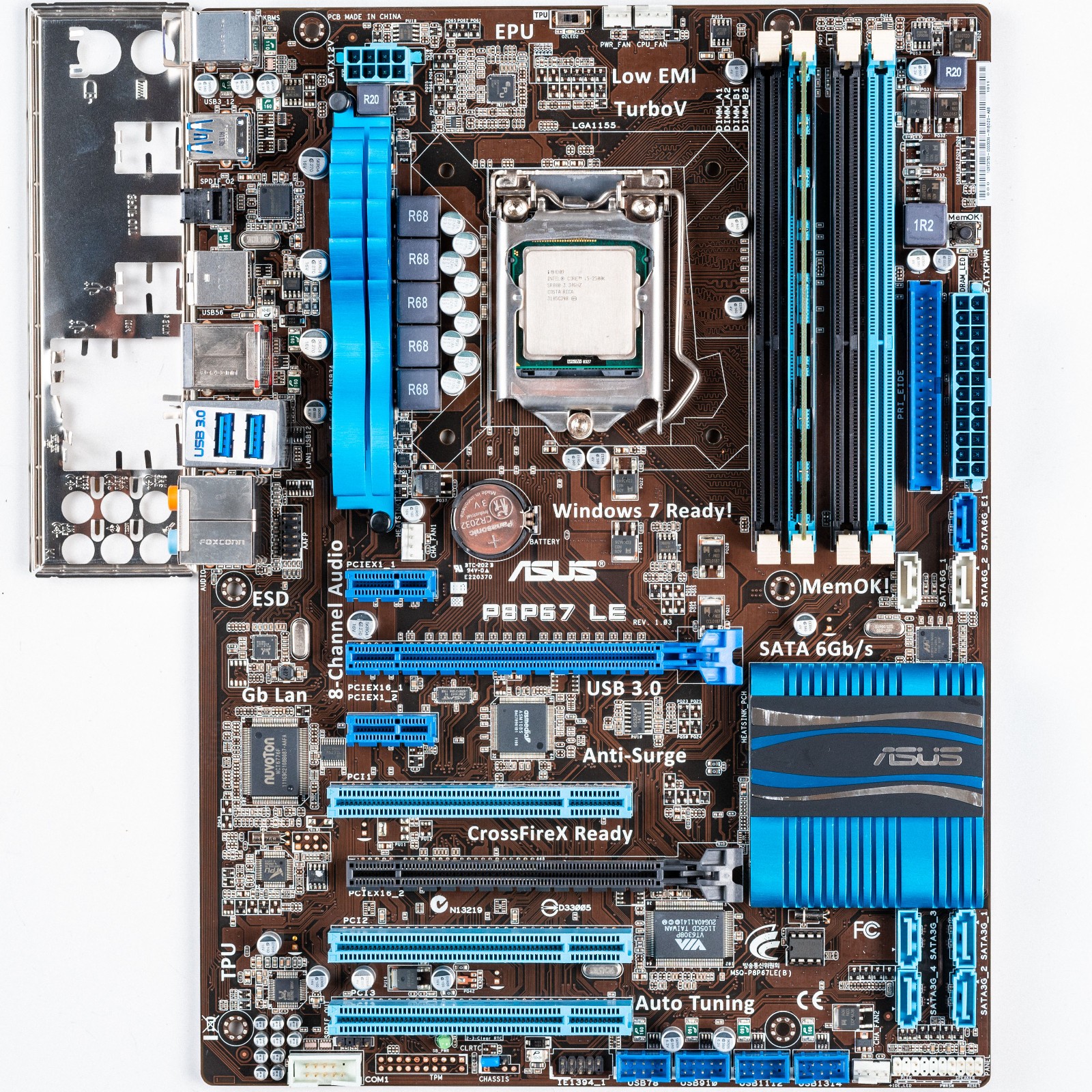 Asus P8P67 LE LGA1155 ATX Motherboard 8GB DDR3 Intel P67 i5-2500K IDE SATA