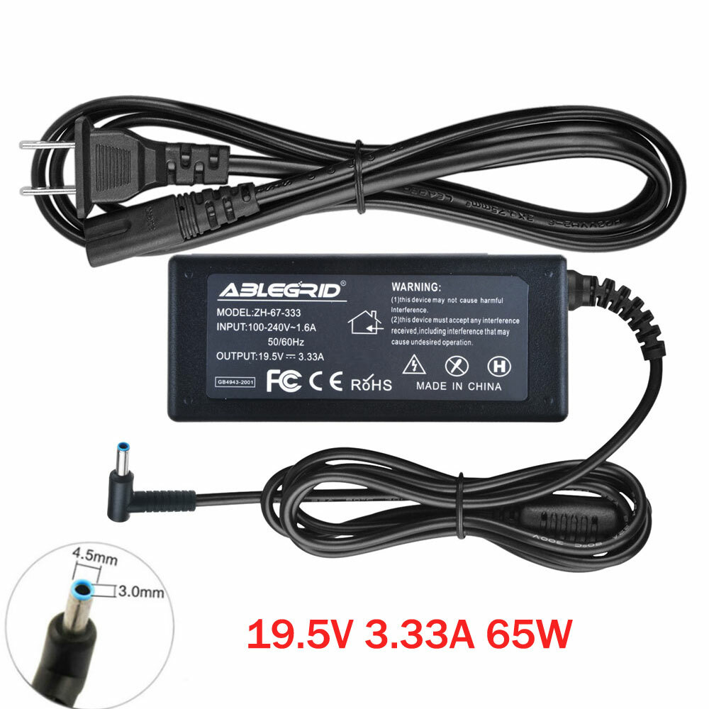19.5V 3.33A Adapter For RTL8723 RTL8723BE RTL8723BL HP Pavilion Realtek OD:4.5mm