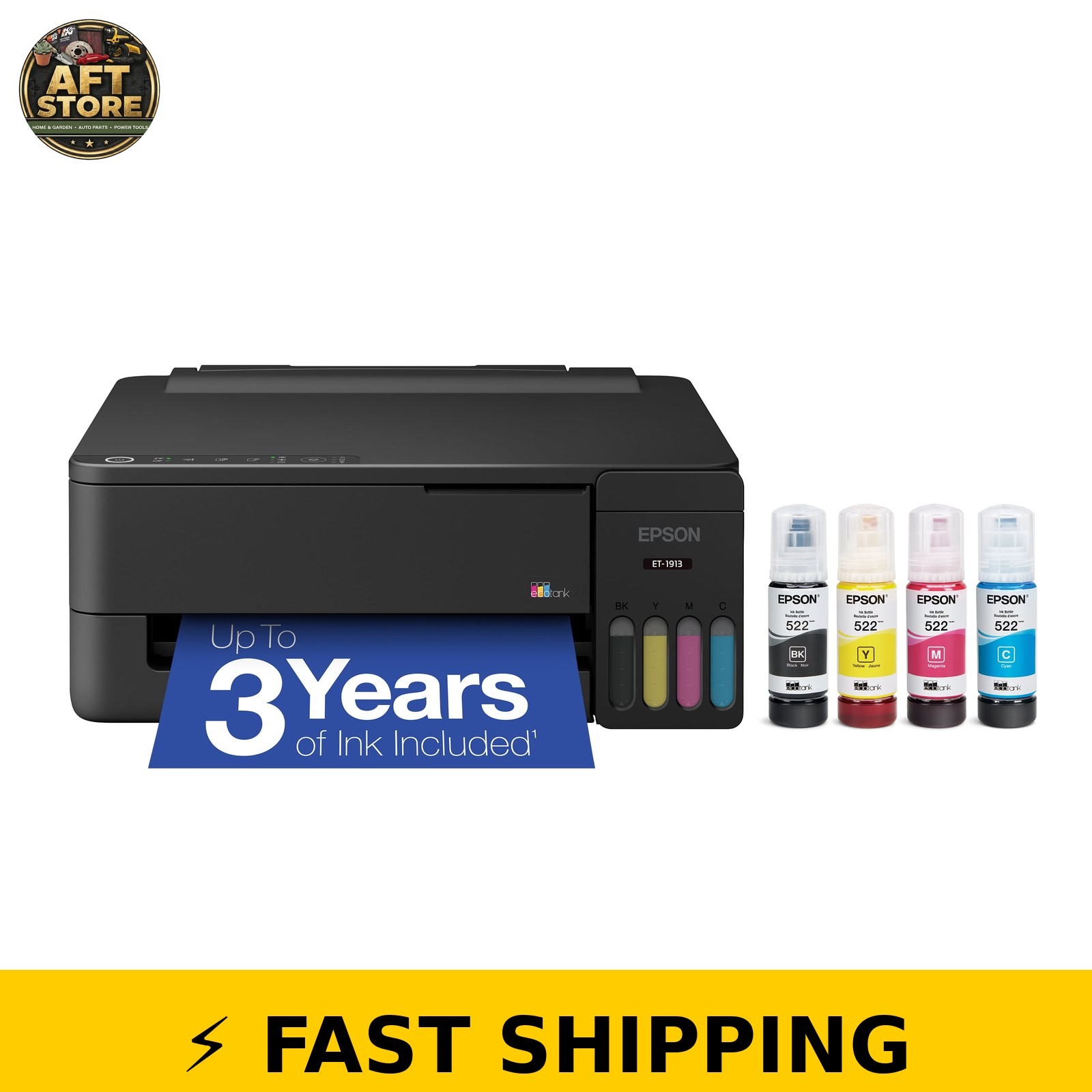 Epson EcoTank ET-1913 Wireless Color Printer - Black
