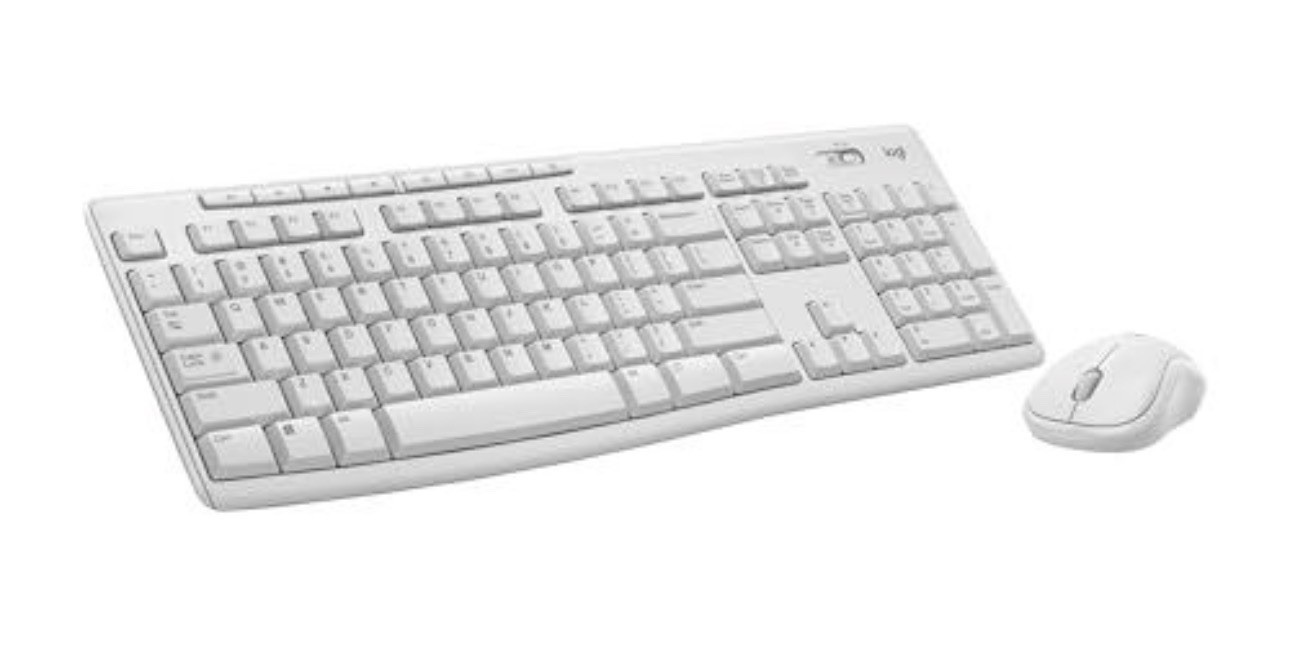 Logitech MK270 Wireless Keyboard & Mouse Combo Off White Full Size Plug & Play