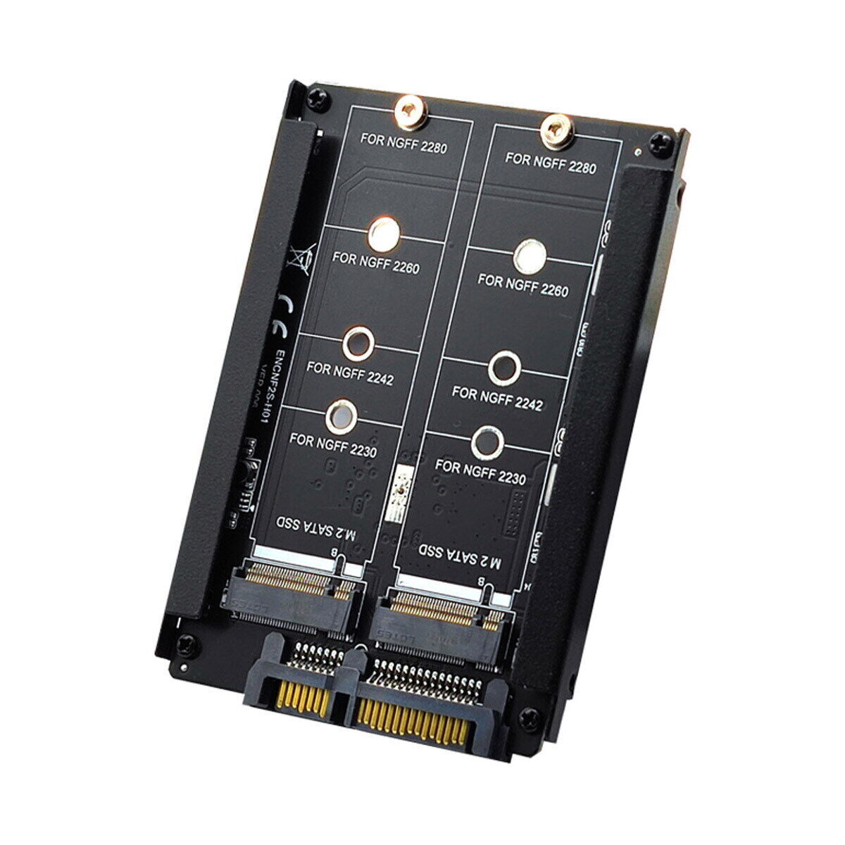 Cablecc Dual NGFF B+M Key M.2 SSD Card JBOD Span to 2.5inch SATA Combo HDD