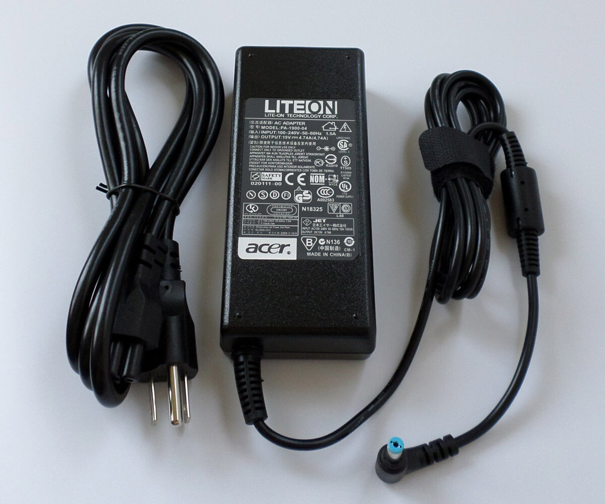 Genuine 19V 4.74A 90W AC Adapter  Power Cord Acer Laptop Charger 3290 3900 4210