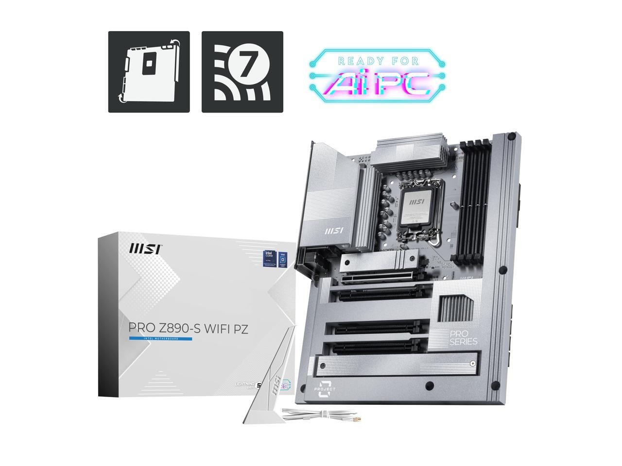 MSI PRO Z890-S WIFI PZ LGA 1851 Intel Z890 243.84mmx304.8mm (280) Motherboards -