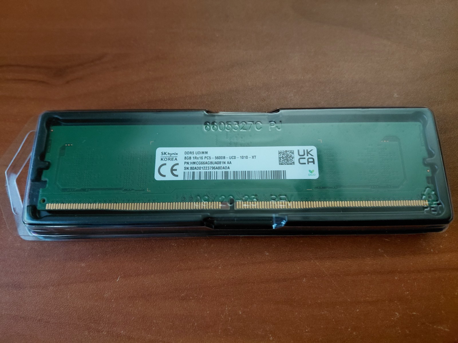 1x8GB SK hynix DDR5-5600 Desktop RAM PC UDIMM (HMCG66AGBUA081N)