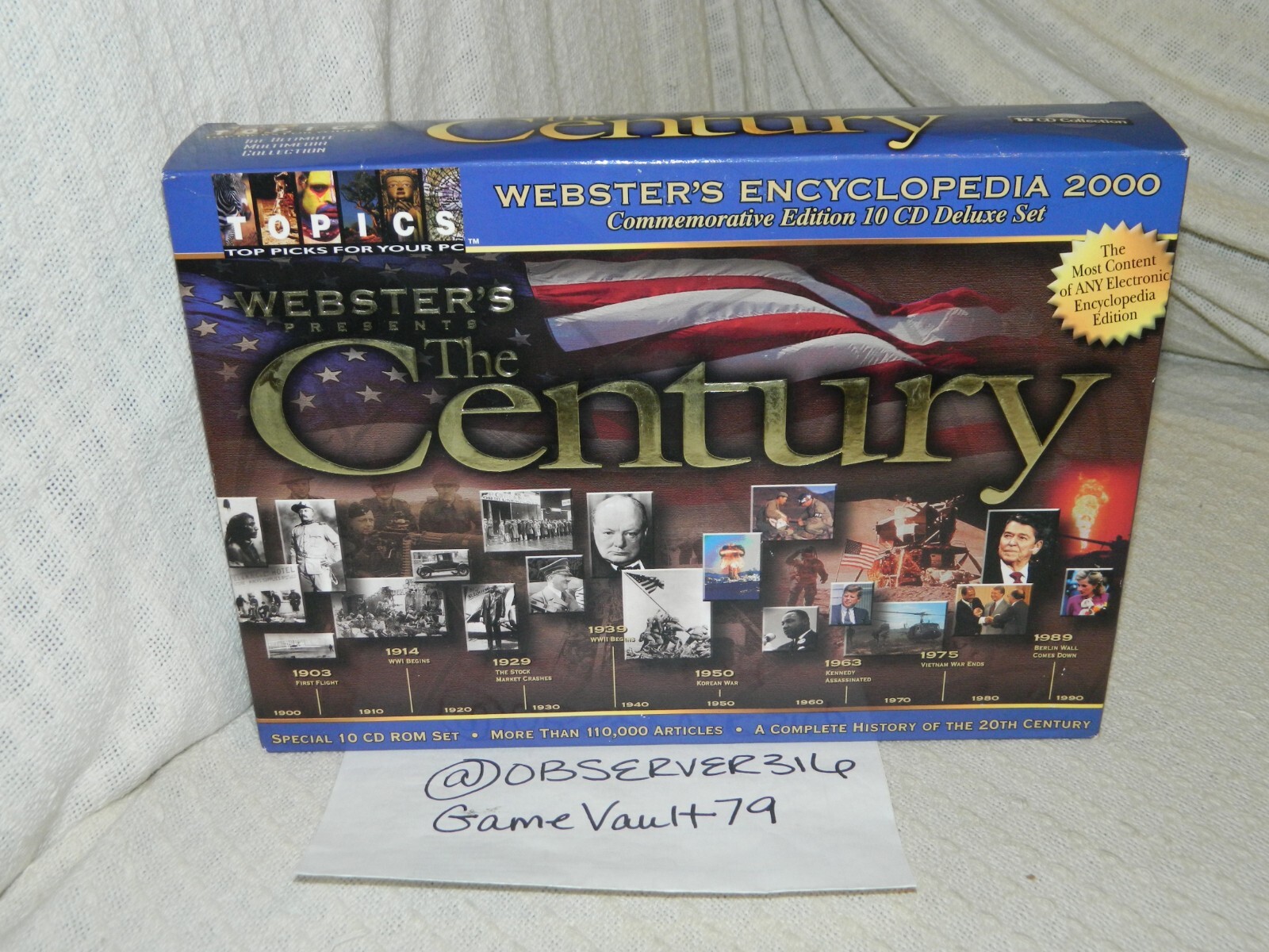 Webster’s Presents The Century Webster’s Encyclopedia 20th Century NEW