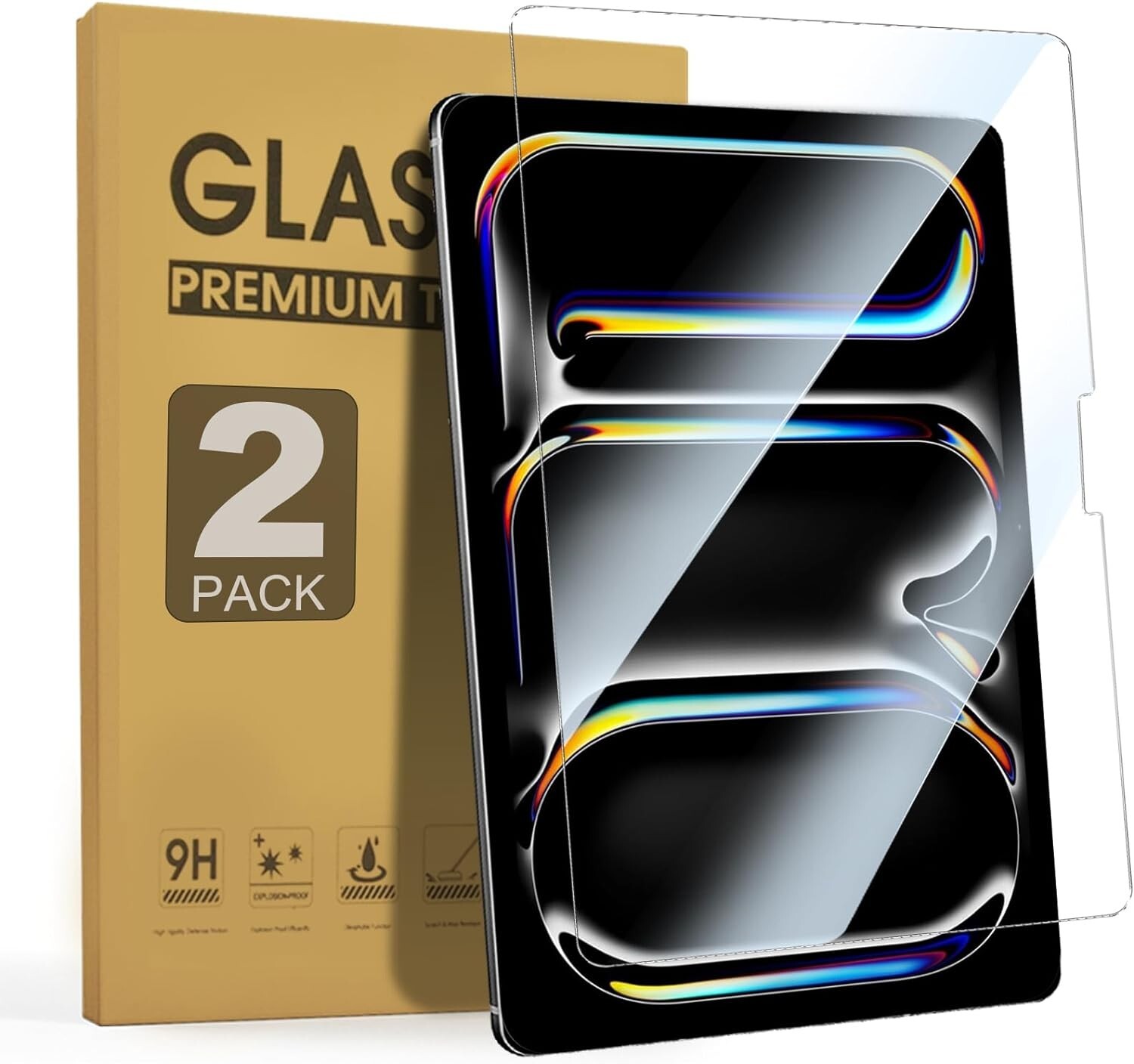 (2 Pack) Premium Tempered Glass Screen Protector For New iPad Pro 13 inch M5/M4