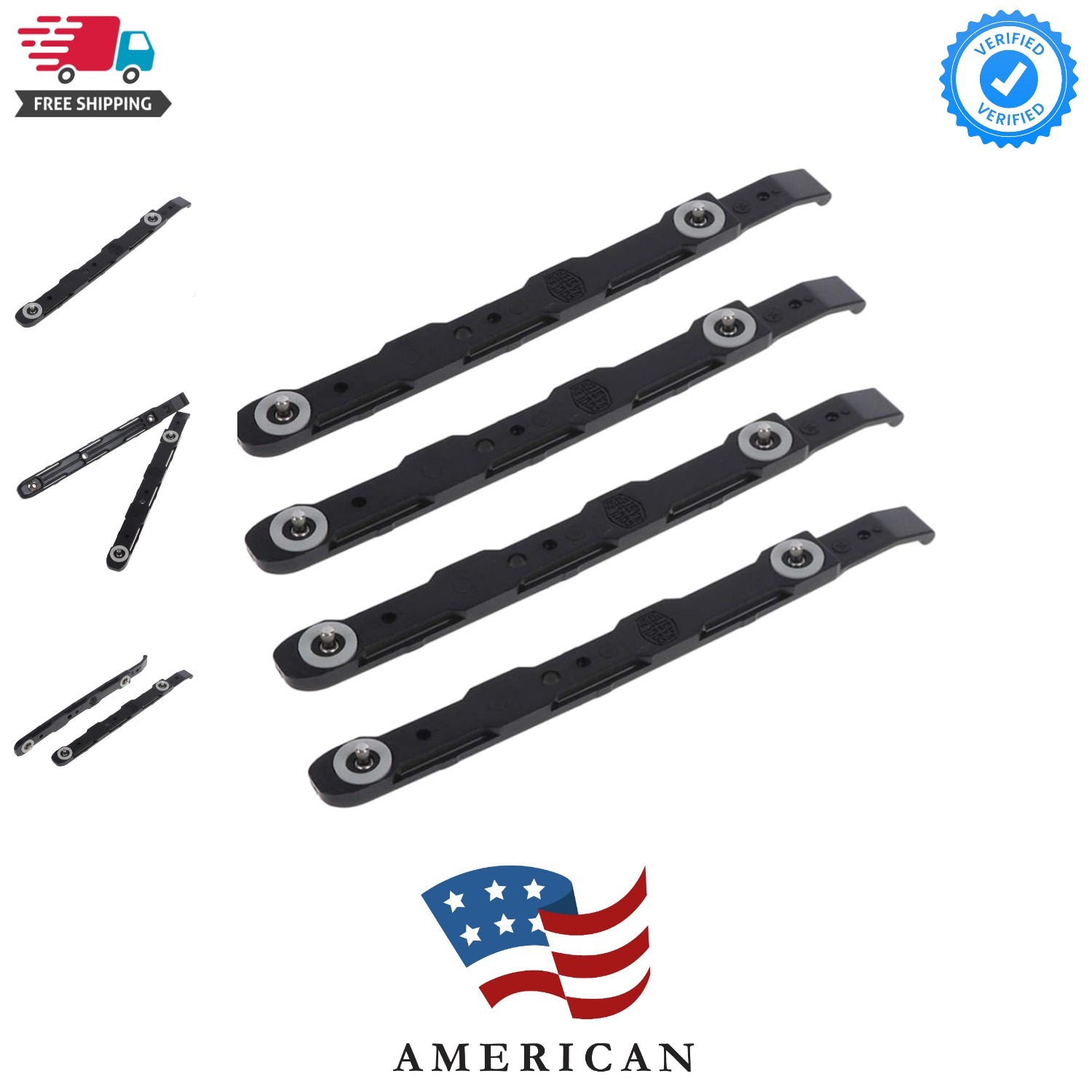 4 Pack Black Chassis Hard Drive Mounting Plastic Rails Durable Anti-Scratch H...