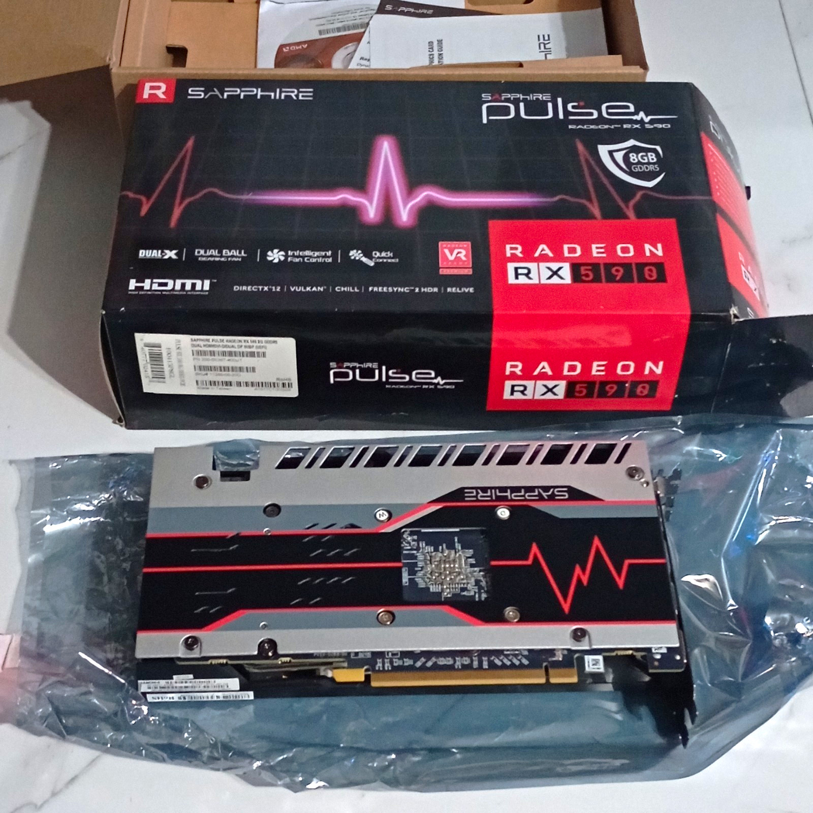 SAPPHIRE PULSE AMD Radeon RX 590 8GB GDDR5 PCIe DP HDMI DVI-D VR