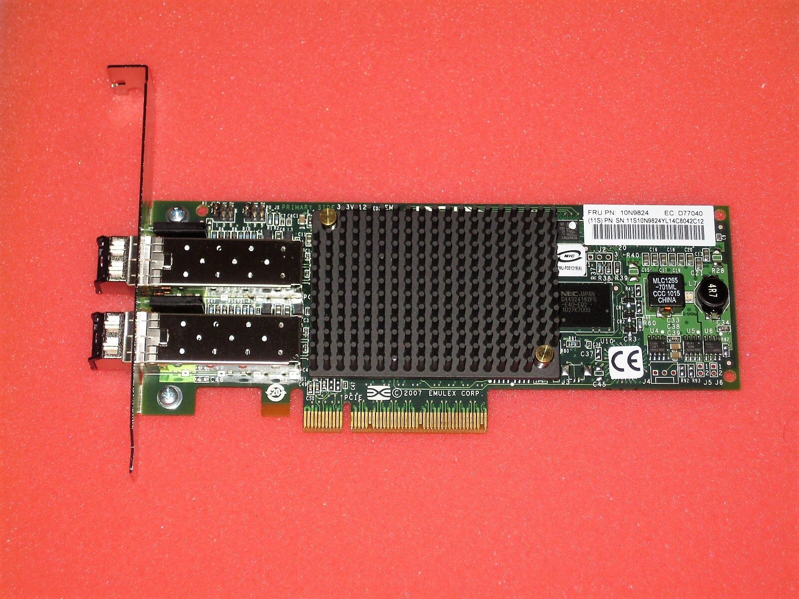 10N9824 00E0806 IBM 577D 5735 LightPulse 8GB DualPorts PCI-E Adapter HBA w/ SFP+