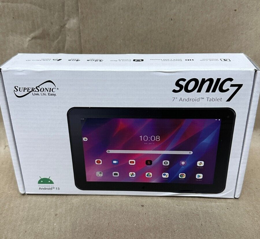 SuperSonic Sonic 7 7" Android Tablet 32GB Black