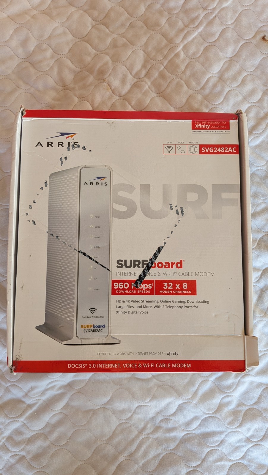ARRIS SURFboard SVG2482AC DOCSIS 3.0 Wireless Cable Modem Router Xfinity Voice