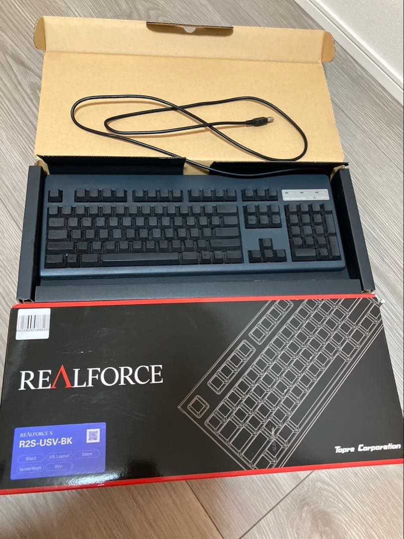 Topre REALFORCE R2S-USV-BK English (US) Layout Full Size Computer Keyboard Used
