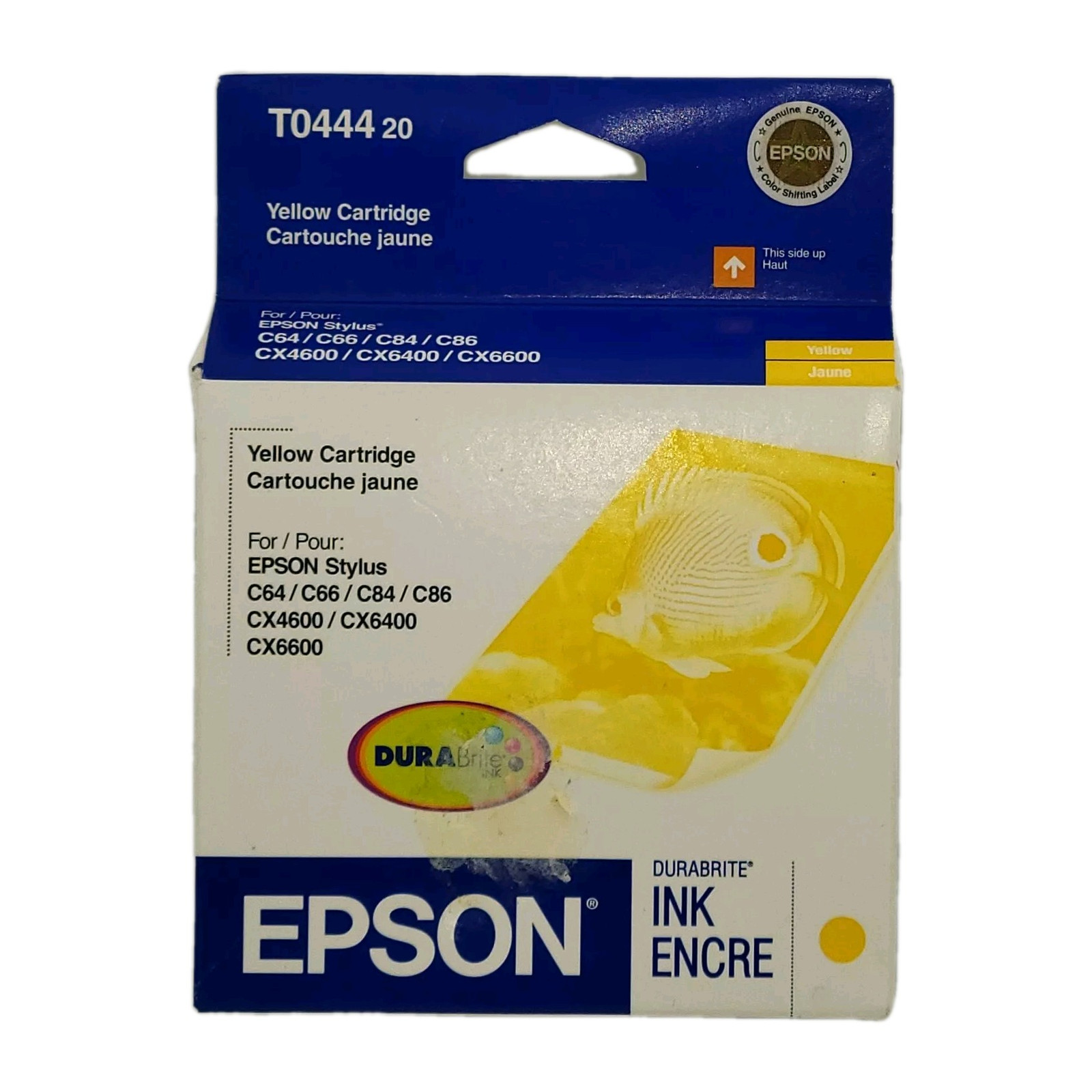 Epson T0444 Yellow Ink Cartridge for Stylus C64 C66 CX4600 CX6400 Expired