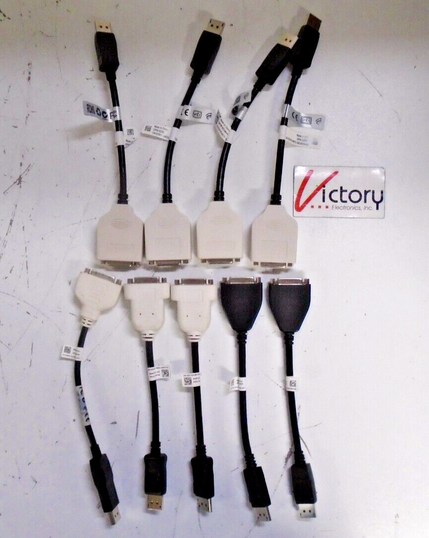 Amphenol BizLink Molex Mixed LOT OF 9 023NVR Display Port to DVI Adapter Cables