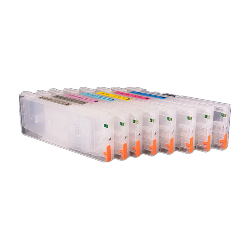 9*350ML Empty Ink Cartridge With One Time Use Chip For Epson 7800 9800