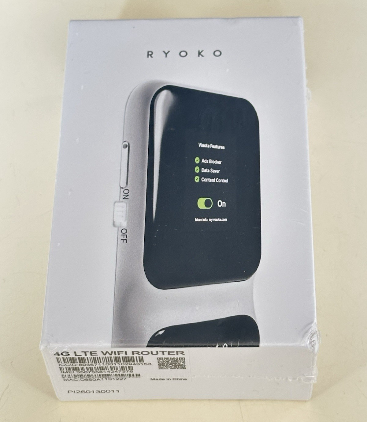 New Ryoko 4G LTE WiFi Hotspot Router Black Portable BRAND NEW SEALED IN BOX