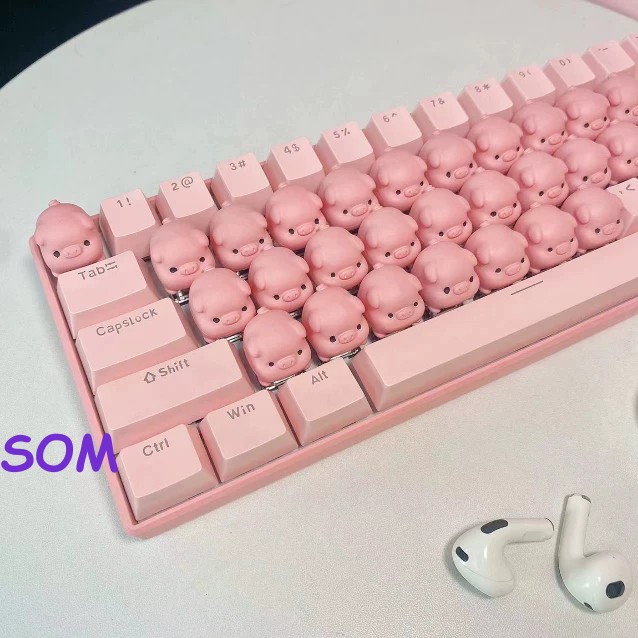Pink Piglet Keyboard Peripherals Keyboard Cute Creativity 3D Keyboard Xmas Gifts
