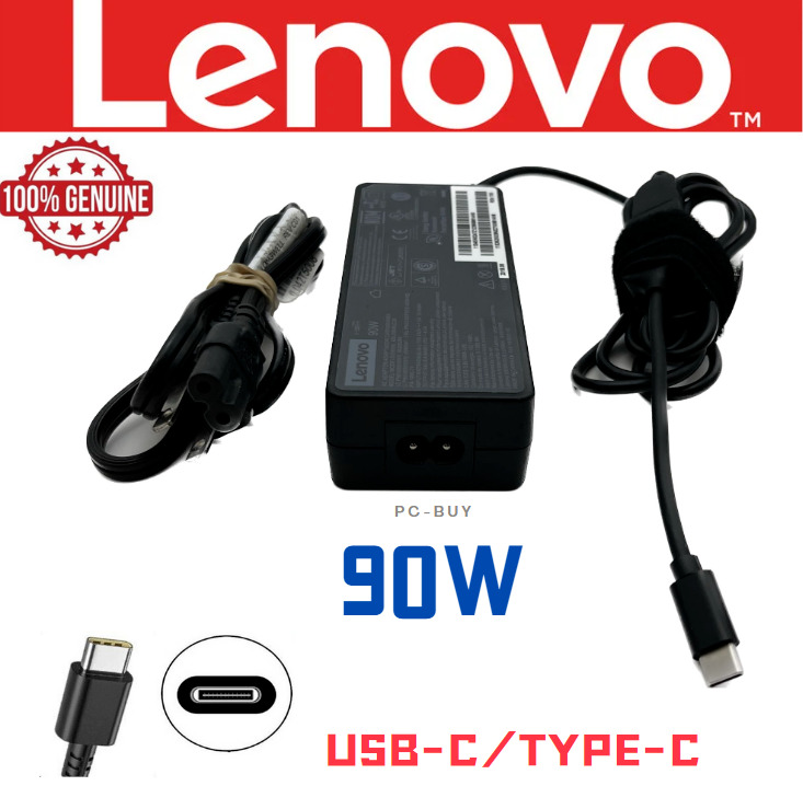 OEM Lenovo 90W USB-C Type-C AC Adapter Laptop PD Fast Charger Power Supply Cable