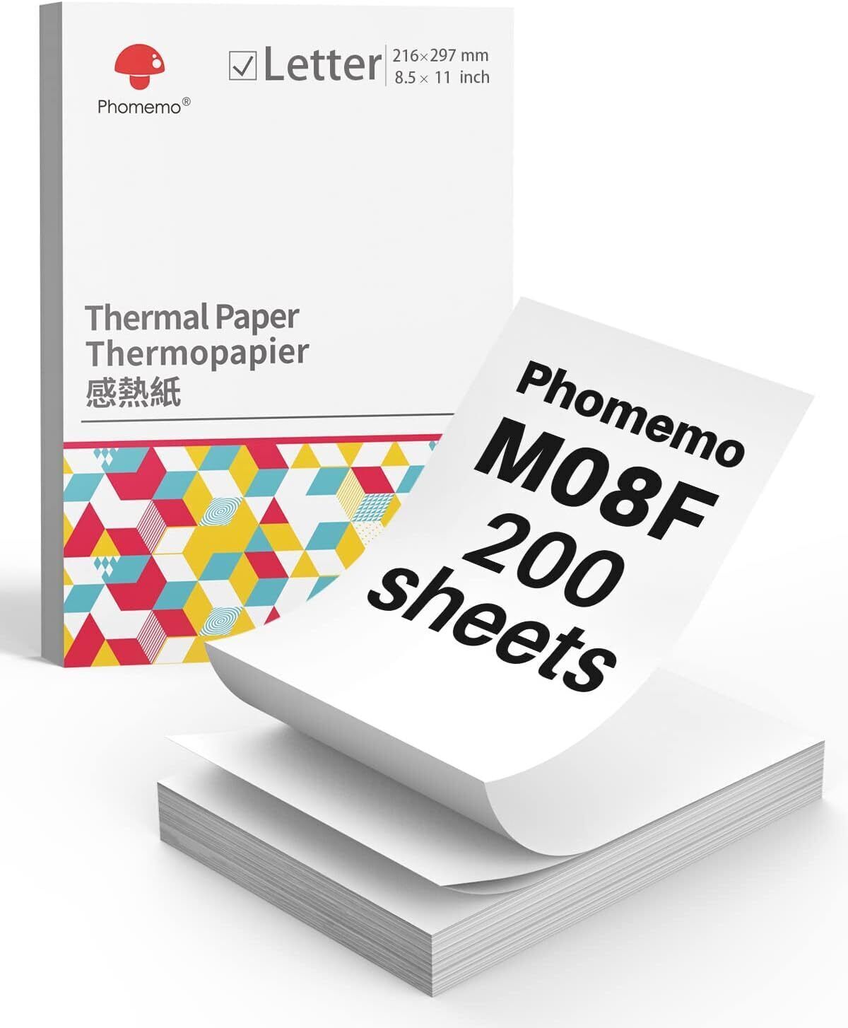 200PCS Thermal Paper A4 Foldable Portable Printer Paper For Phomemo M08F MT800