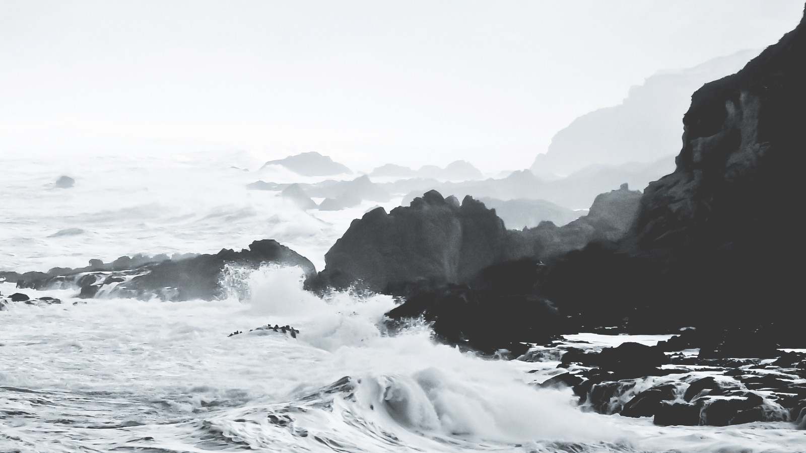 Landscape coast sea cliff waves Custom Gaming Mat Desk