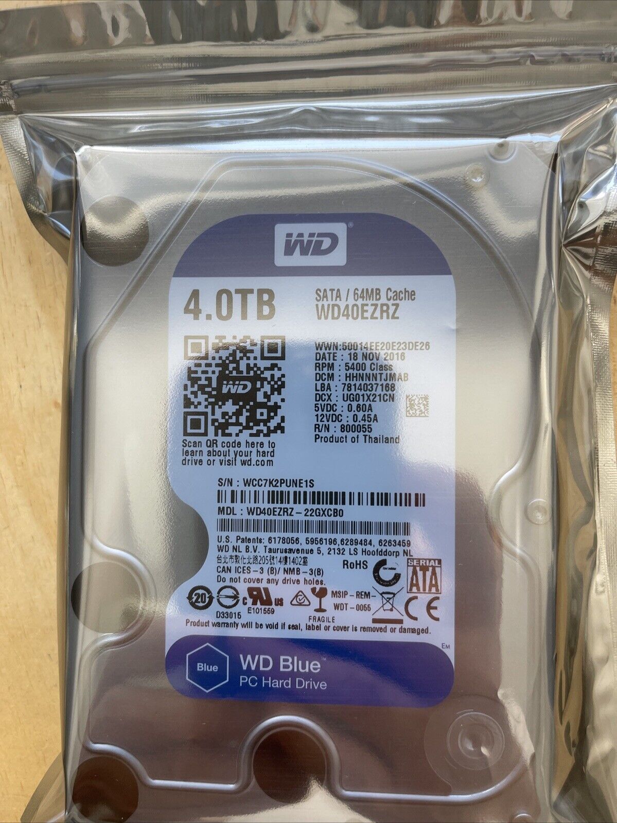 WD40EZRZ-22GXCB0 - Western Digital Blue 4TB 3.5\