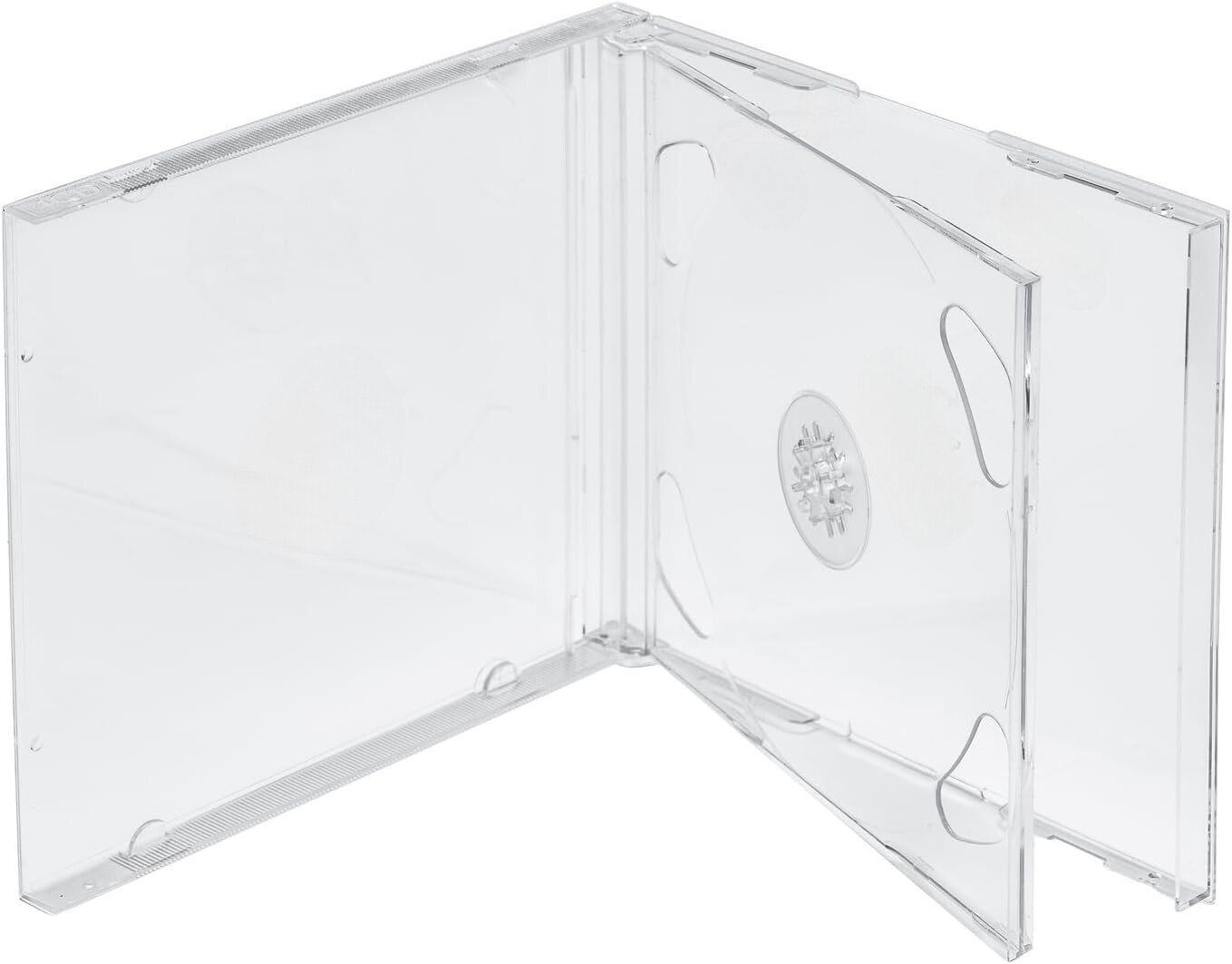 Pack of STANDARD Double CD Jewel Cases with Clear Tray 10.4mm 2 Disc CD Cover
