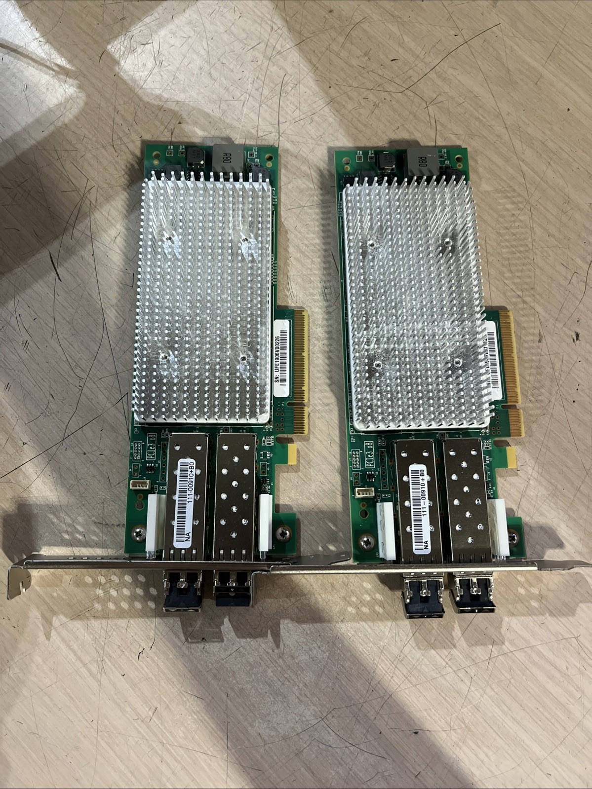 x2 NETAPP QLOGIC QLE2672 111-00910+B0 DUAL-PORT 16G