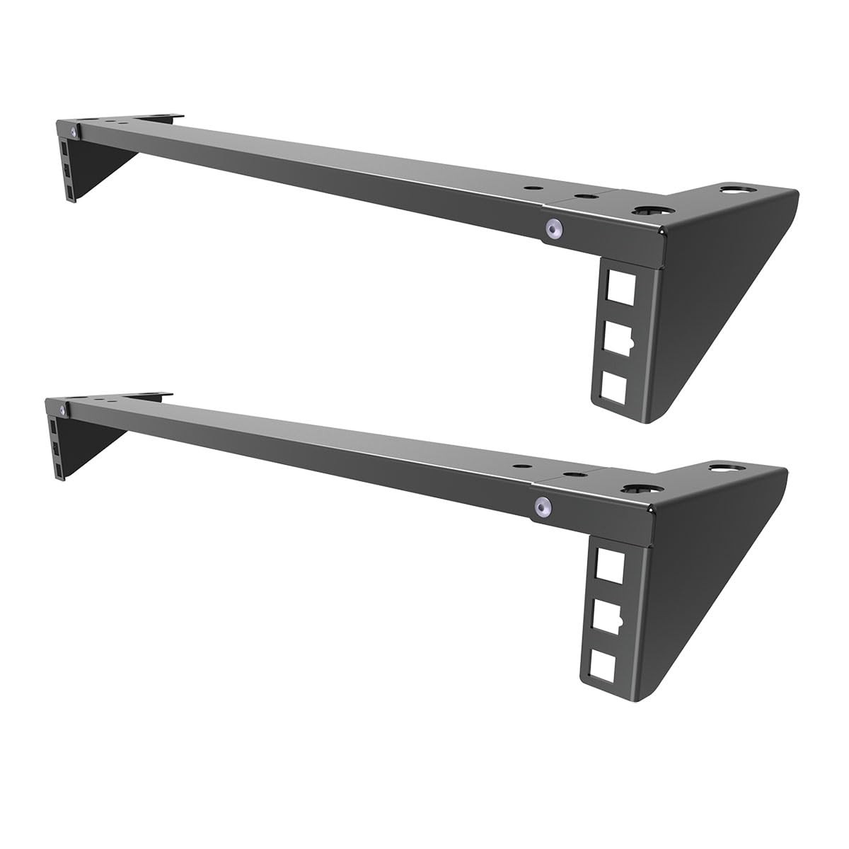 2 Pcs 1U 19 Inch Steel Vertical Wall Mount Server Rack Lightweight