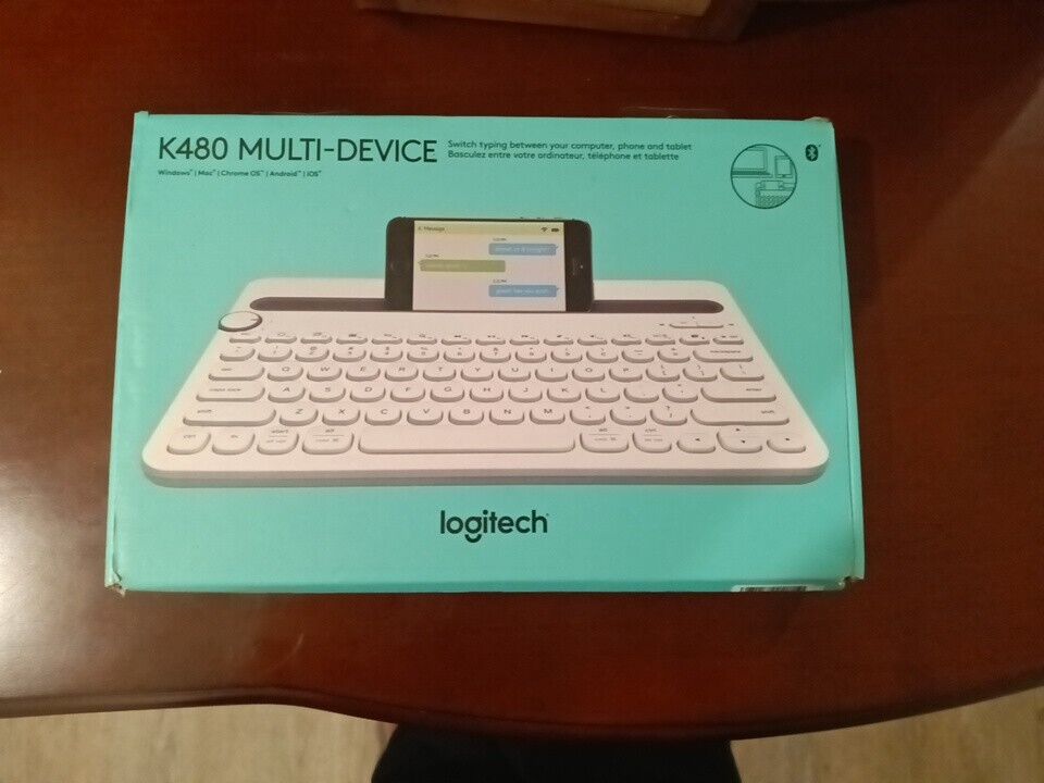 NEW Logitech K480 Multi-Device Bluetooth Keyboard (White)