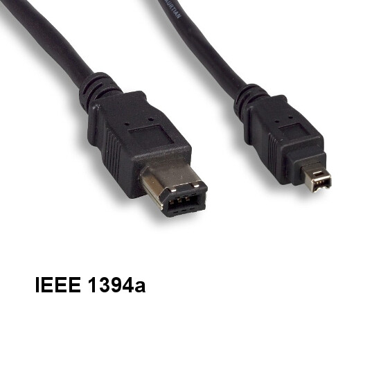 10 Feet IEEE-1394A 6 Pin to 4 Pin Cable M/M Firewire 30 AWG 400 Mbps iLINK DV PC