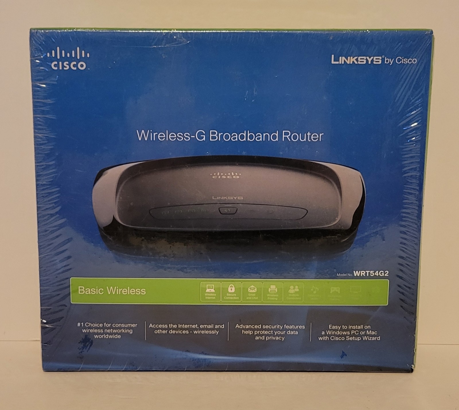 Cisco Linksys Wireless-G Broadband Router Model WRT54G2 New in Box Sealed