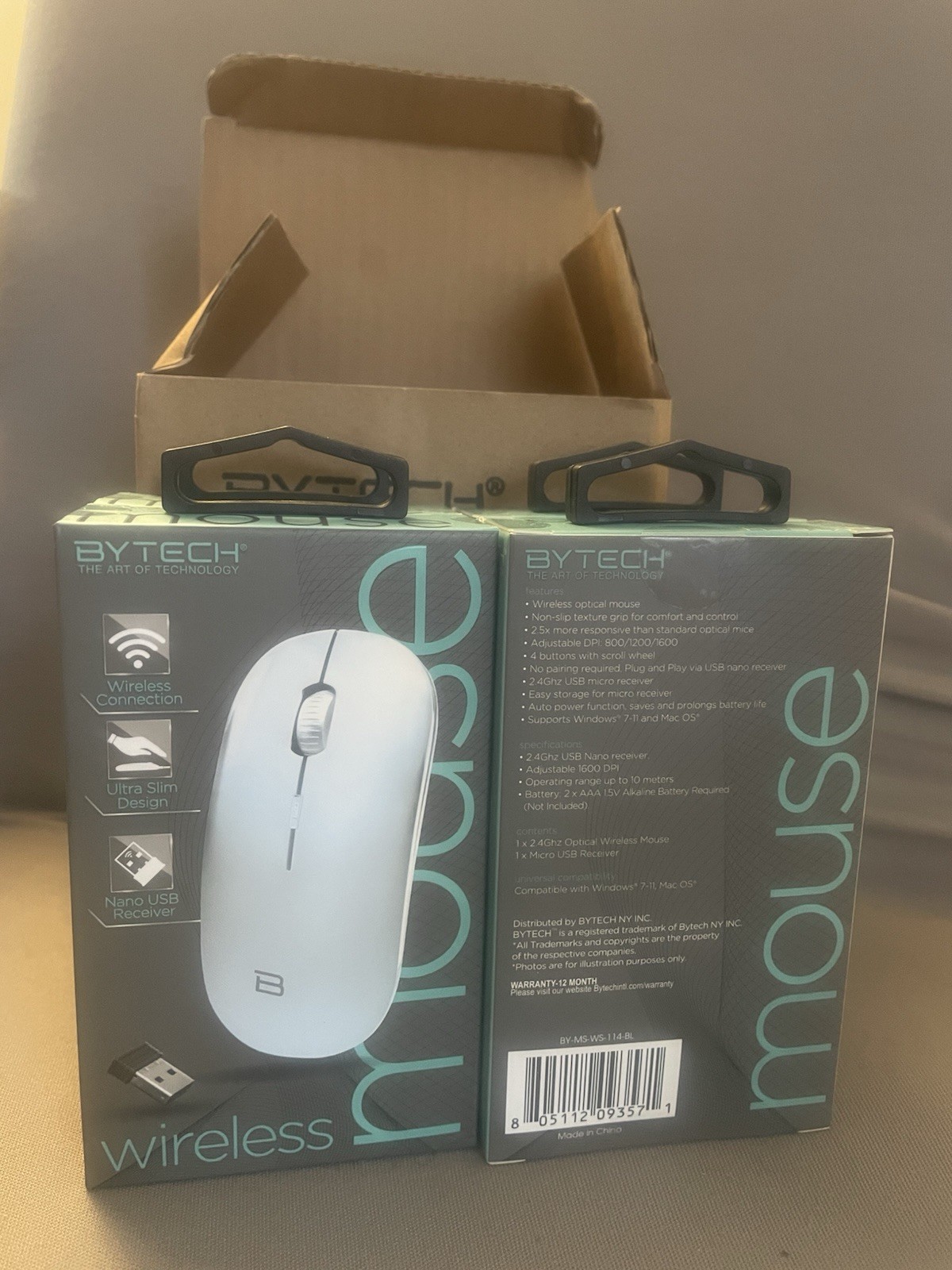 NEW Bytech Wireless Mouse Lot of 4 | USB Optical Computer Mice PC/Mac