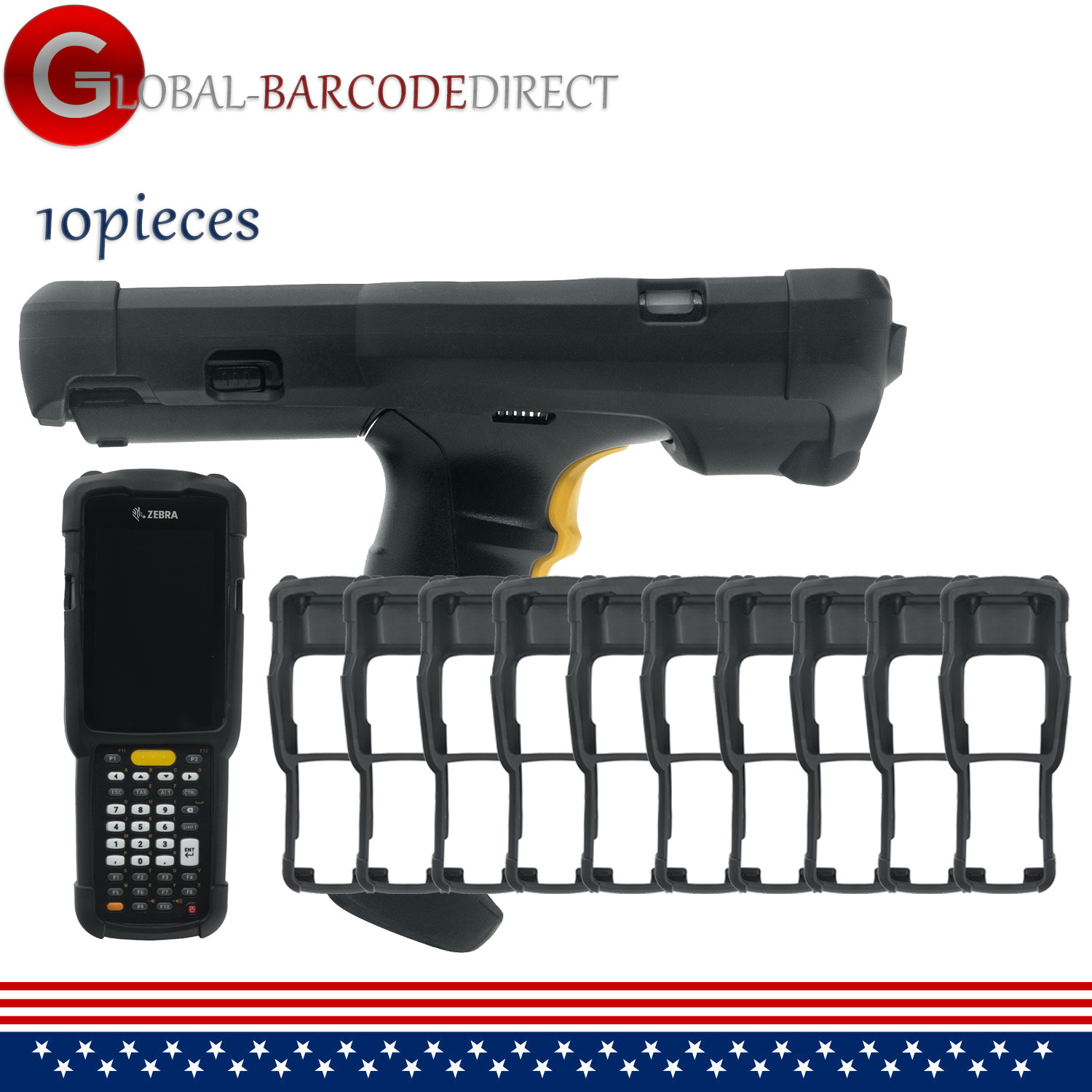 10x Protective Rubber Shell (SG-MC33-RBTG-01) for Zebra MC3300 MC330K Scanner