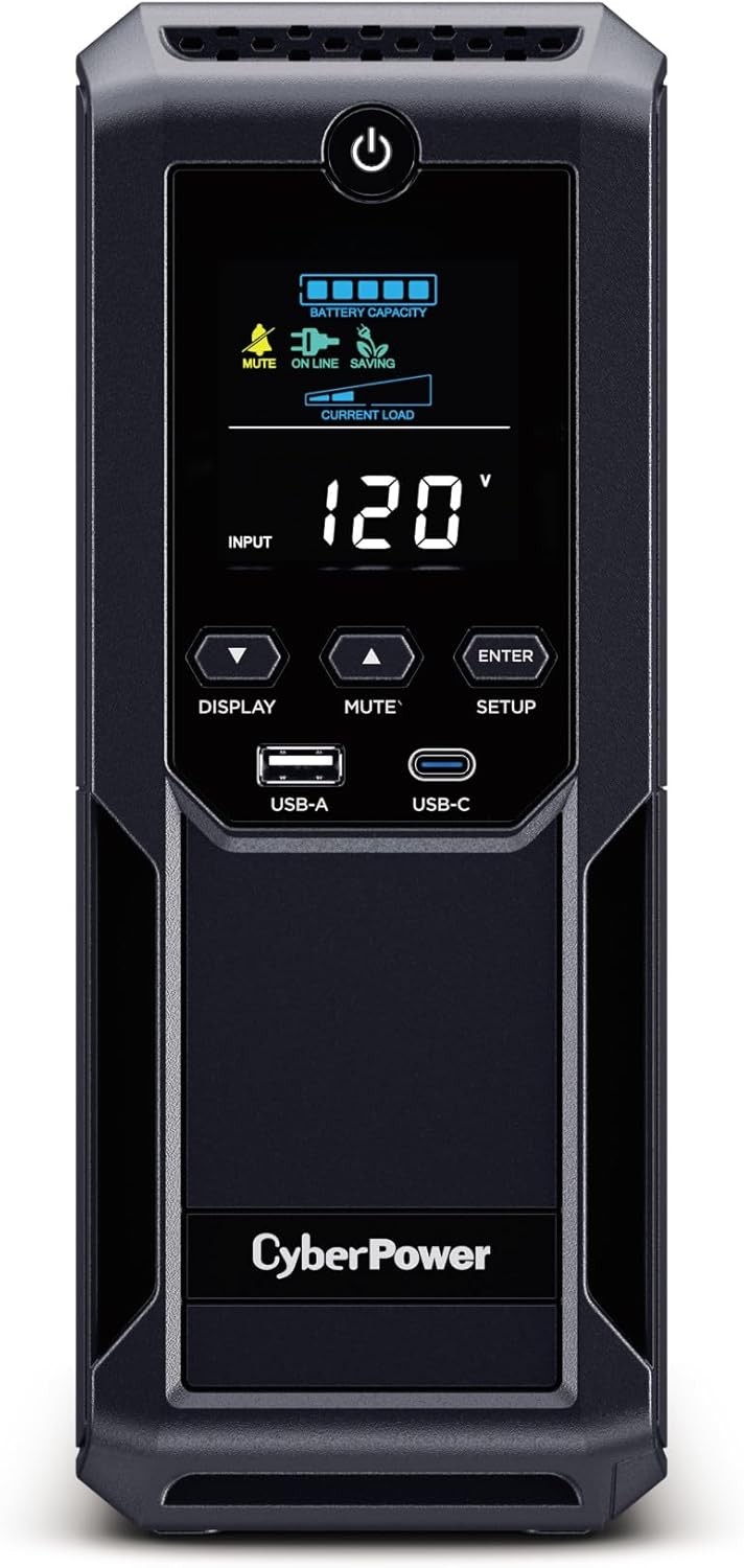 CyberPower BRG1500AVRLCD2-R Intelligent LCD UPS,12 Outlets-Certified Refurbished