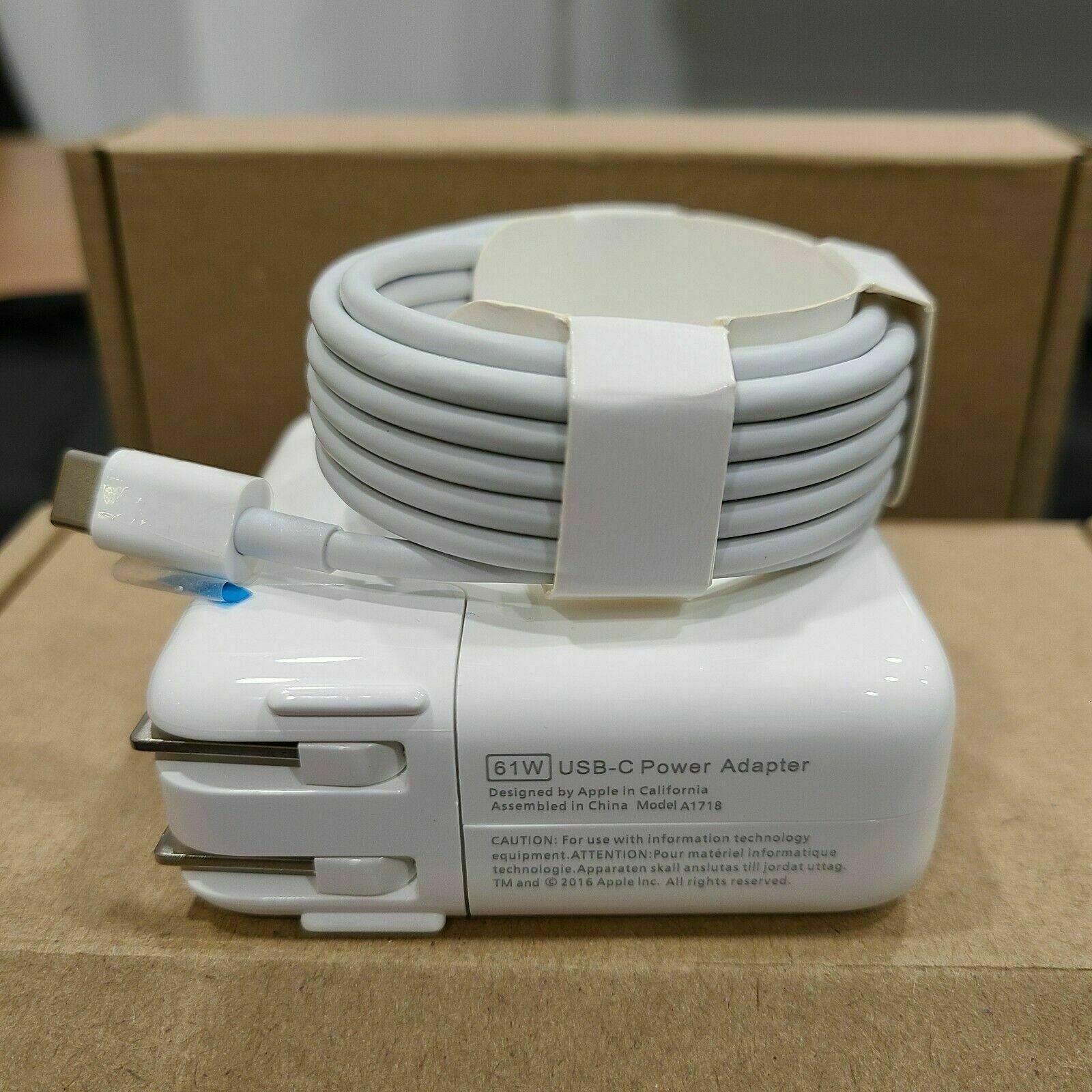Genuine OEM 61W USB-C Power Adapter Charger For Apple MacBook PRO 13" A1718[
