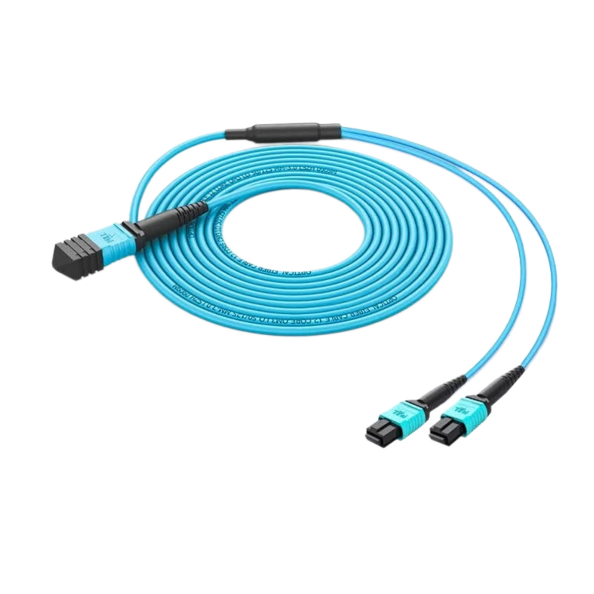 3M MPO24/PC Female to 2*MPO12/PC Female OM4 24 Core Fiber Optic Patch Cord Cable