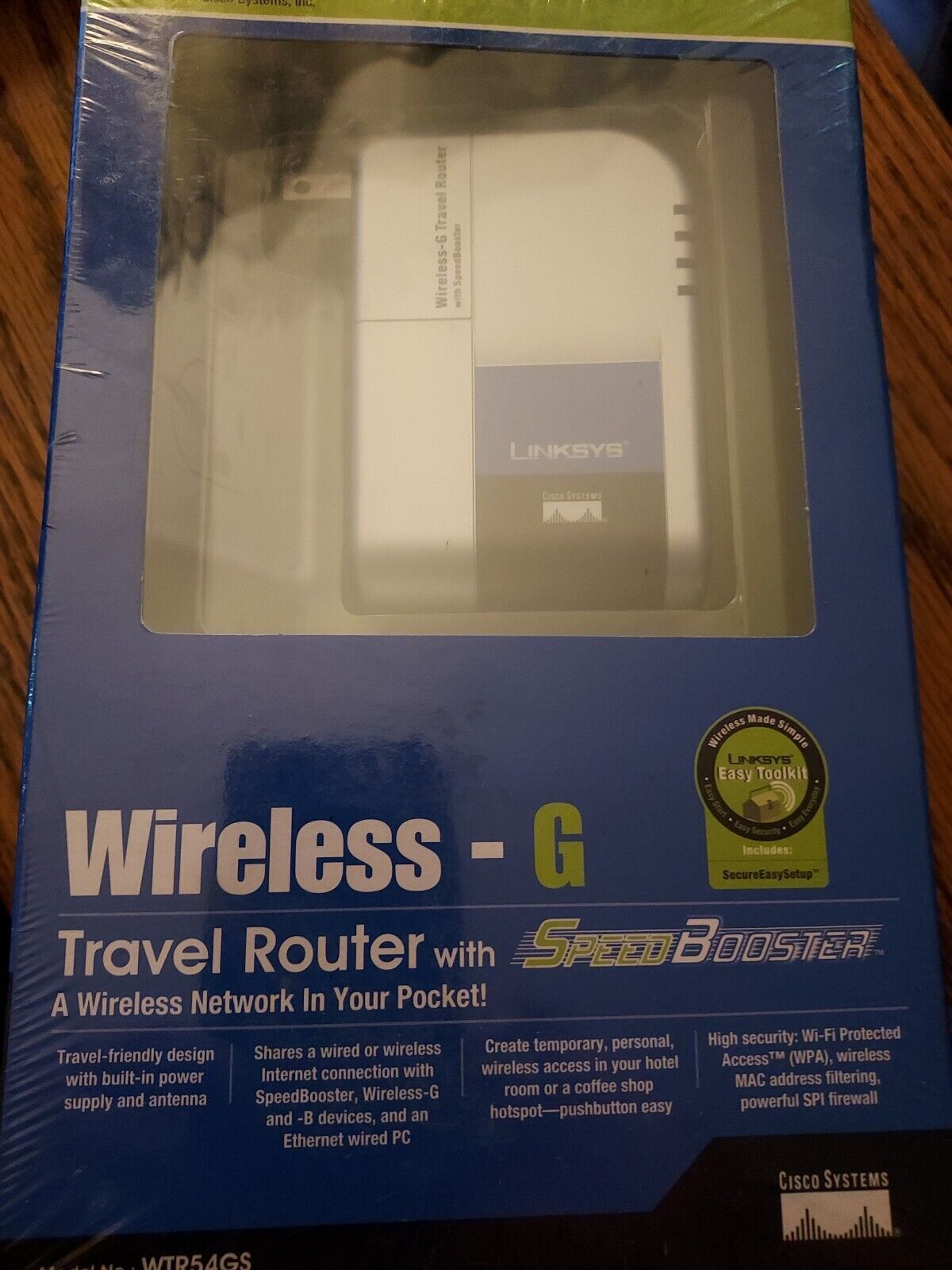 Linksys Wireless-G Travel Router WTR54GS New Sealed 